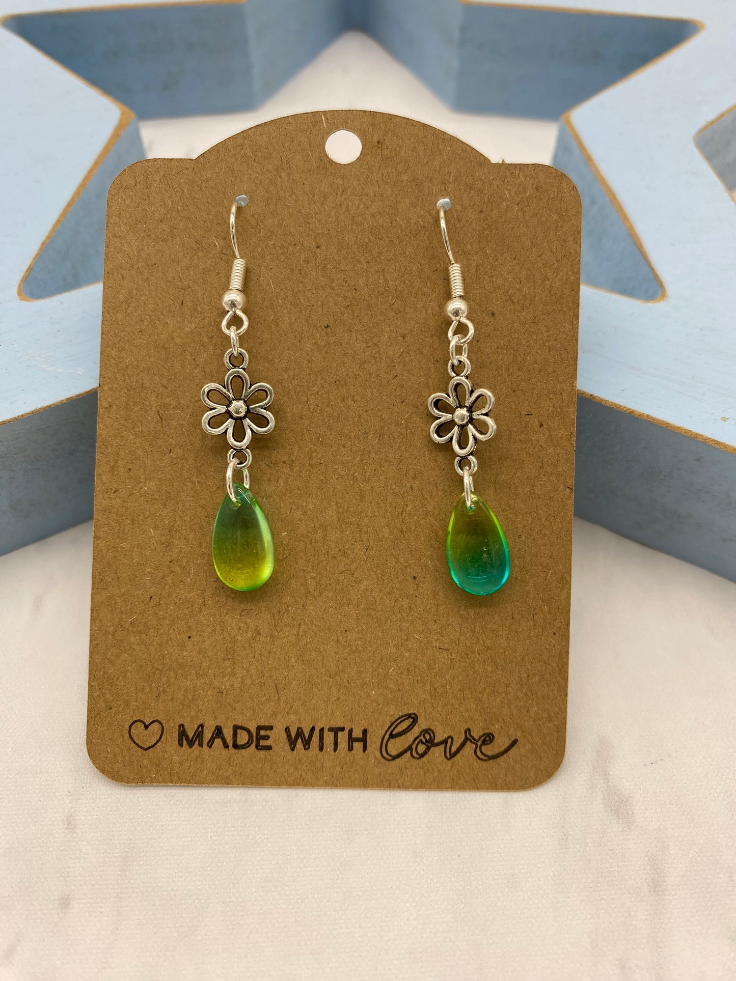 π Flower Ombre - Glass Drop Earrings