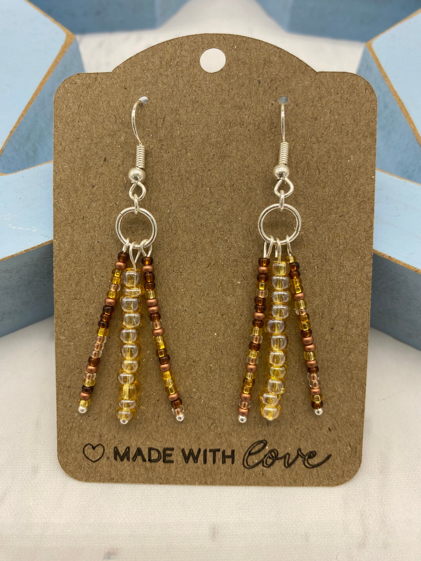 💎 Fireworks – Seed Bead Drop Earrings