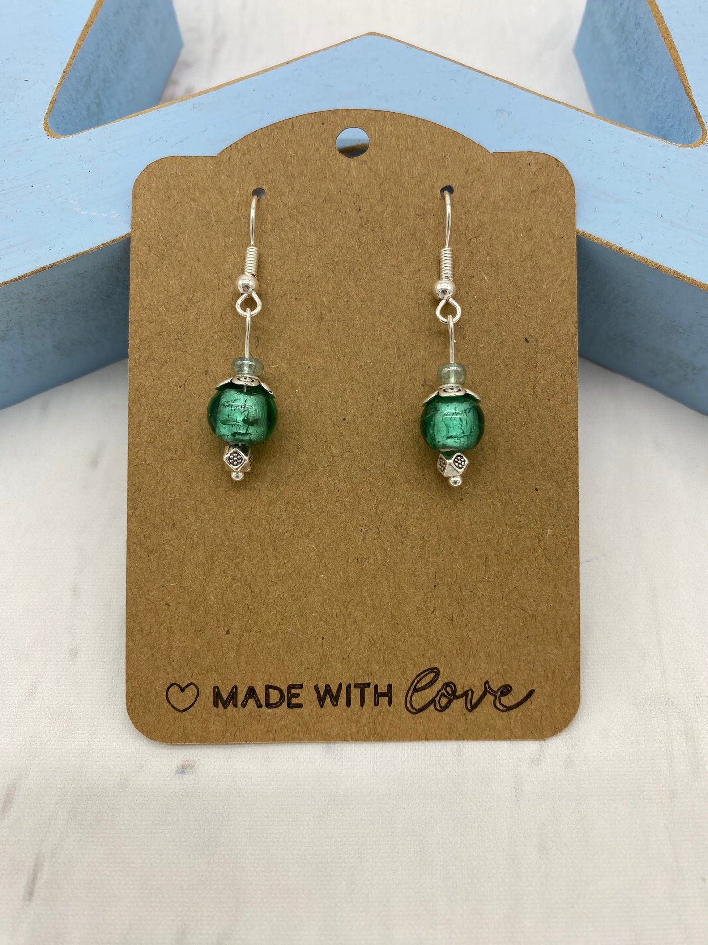 π Forest Jewel β Glass Drop Earrings