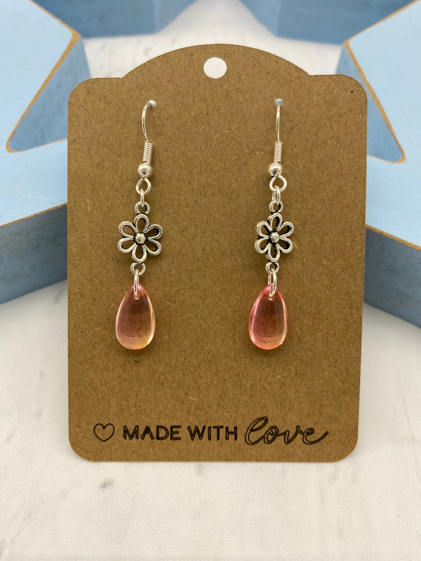 💎 Flower Ombre - Glass Drop Earrings