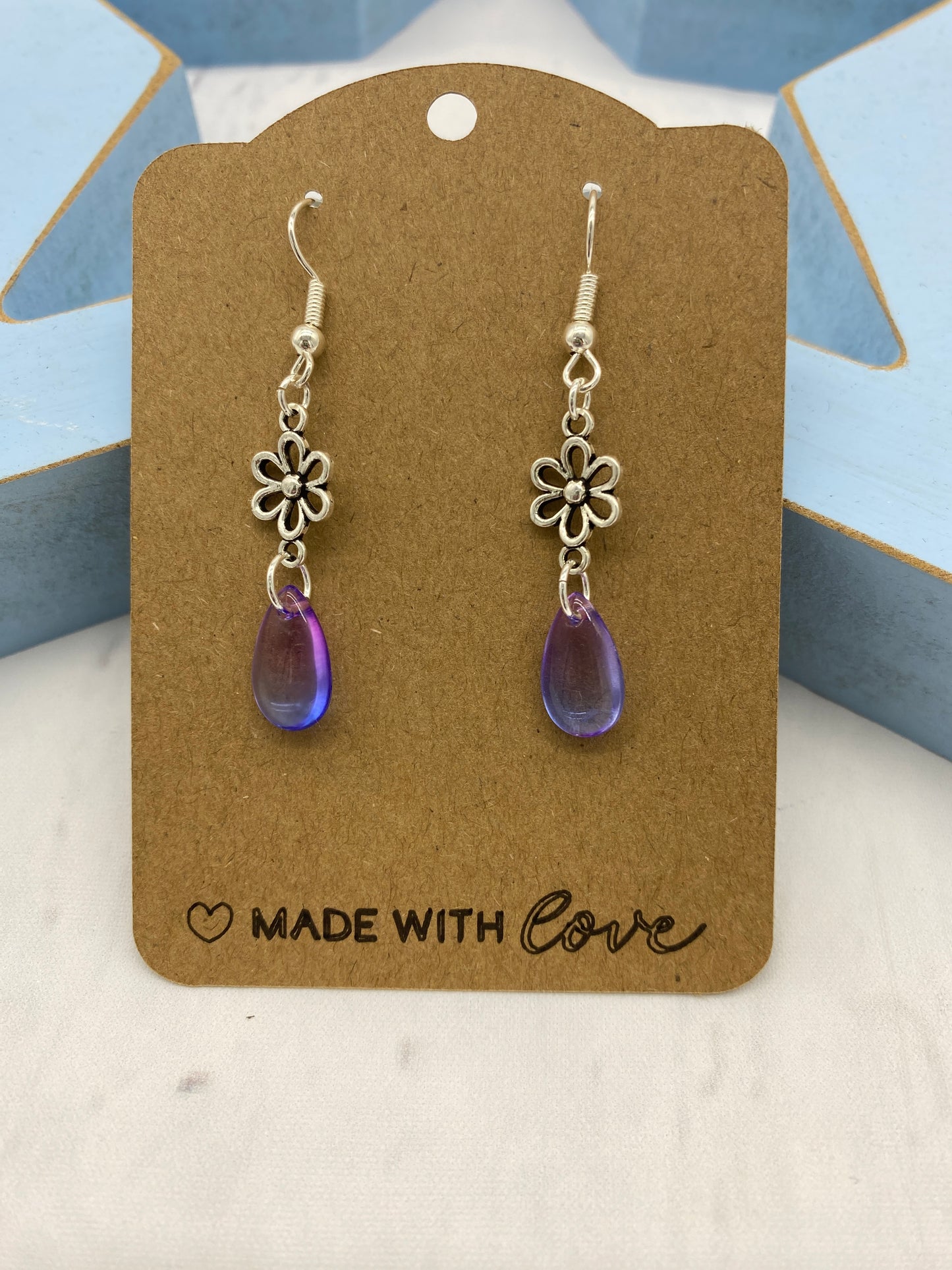 💎 Flower Ombre - Glass Drop Earrings