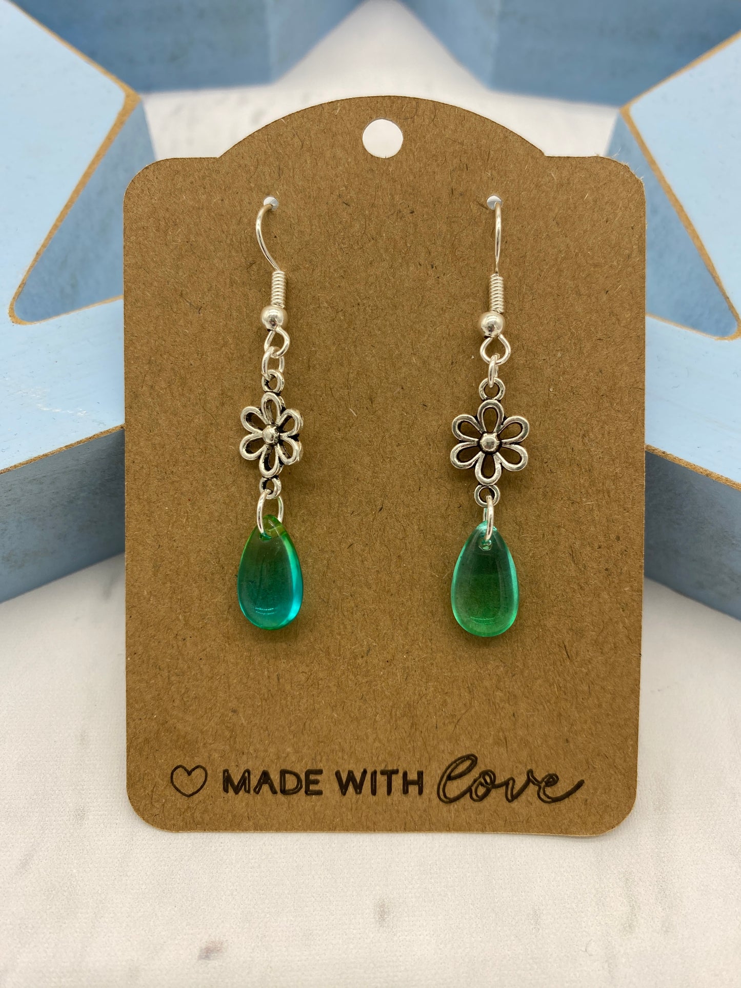 💎 Flower Ombre - Glass Drop Earrings