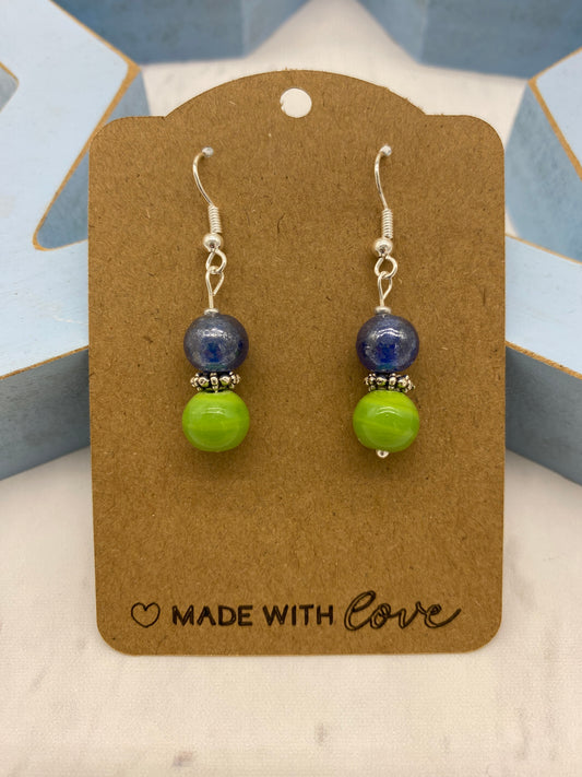 💎 Twilight Garden – Glass Drop Earrings