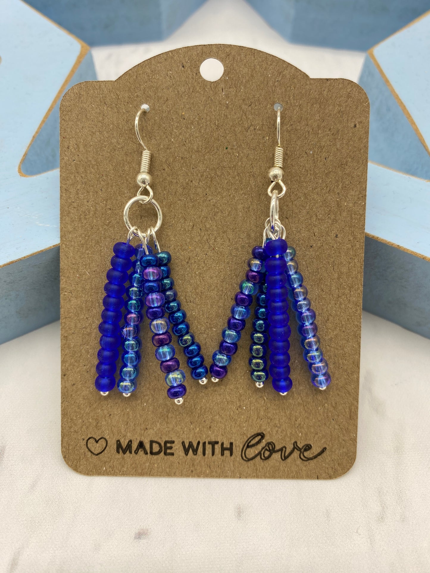 💎 Fireworks – Seed Bead Drop Earrings
