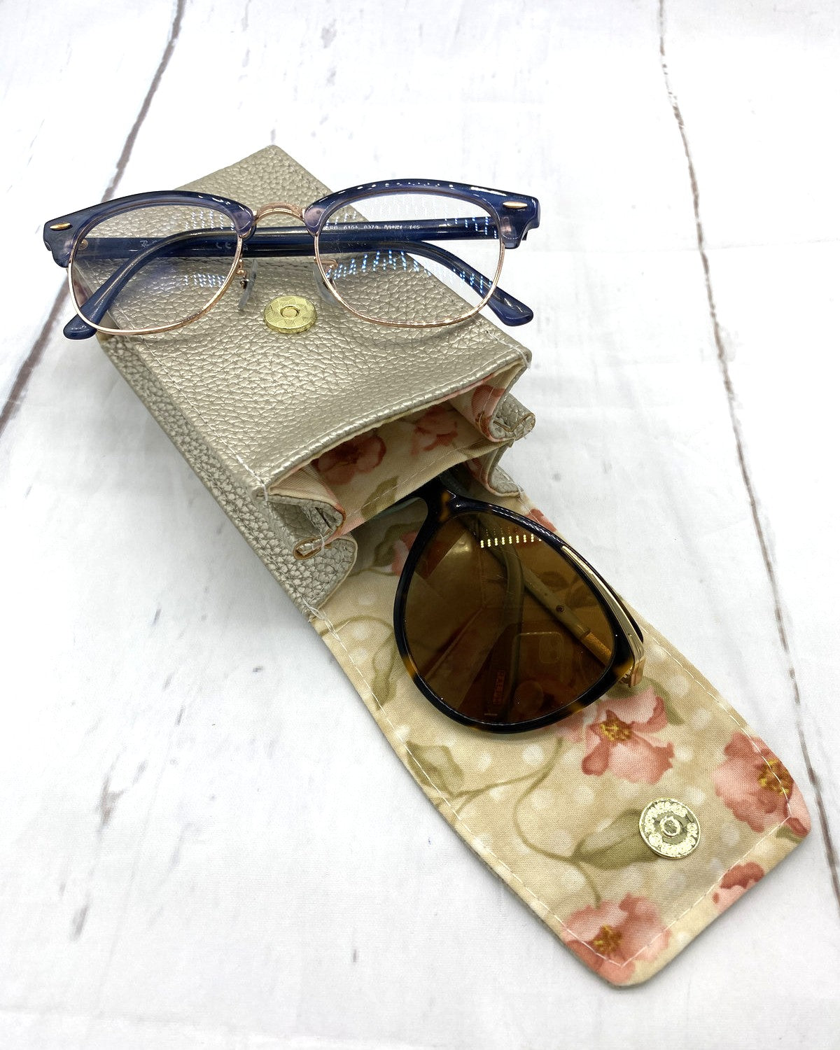 Gold Double Vision Glasses Case