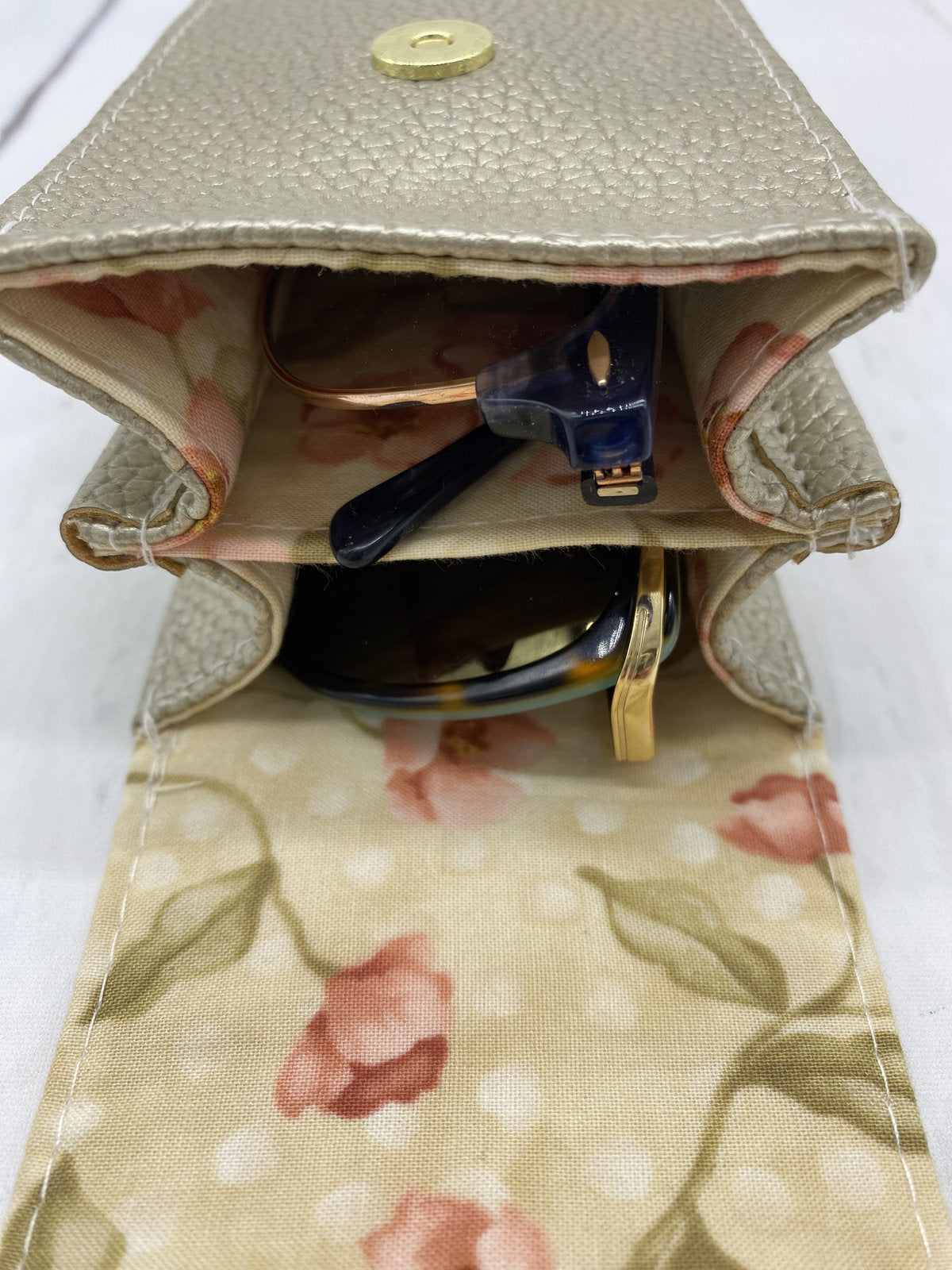Gold Double Vision Glasses Case