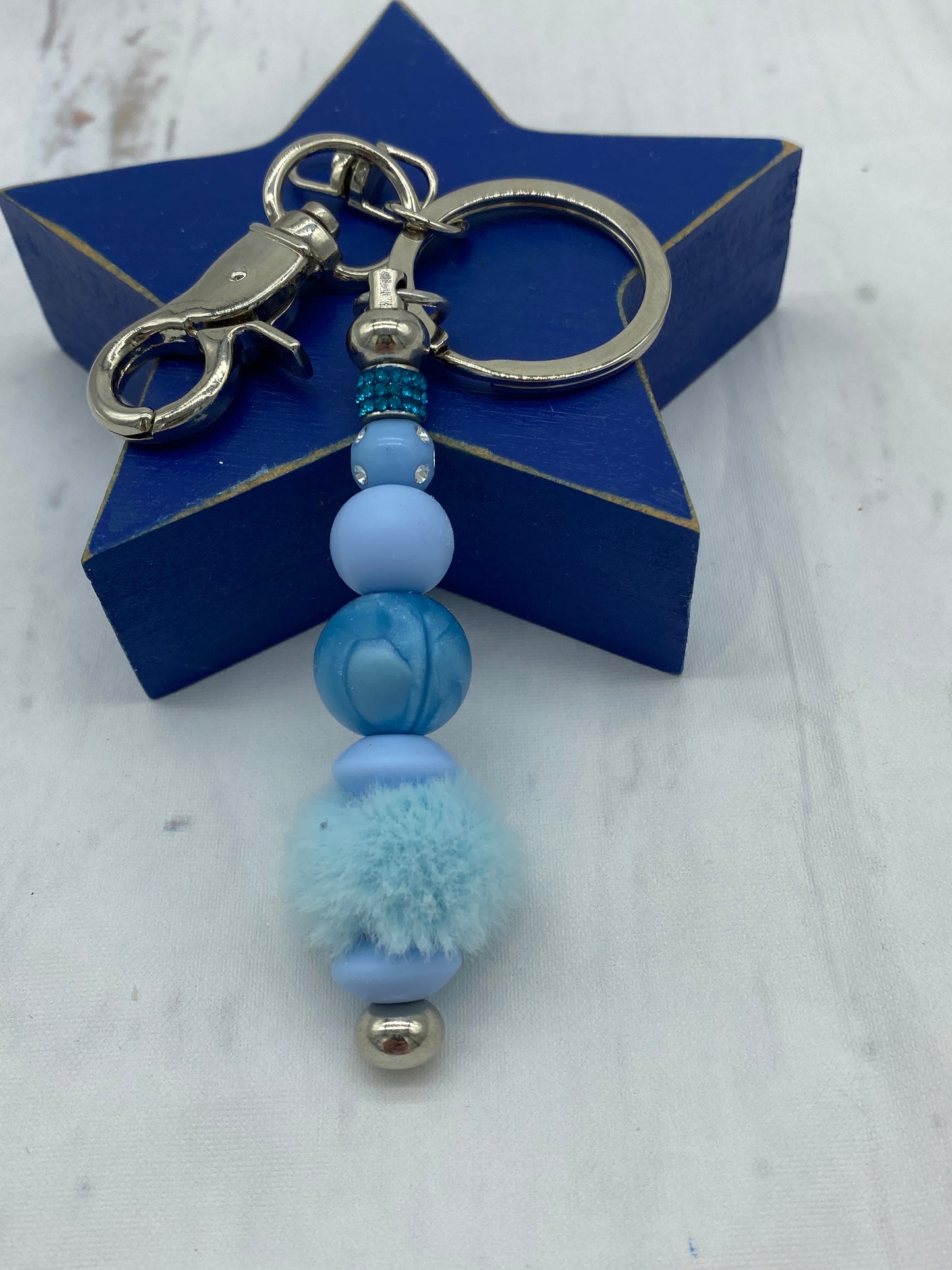 Stormy Blue Keychain